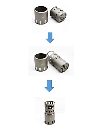 TOAKS Titanium Backpacking Wood Burning Stove (STV-11 with Bars)