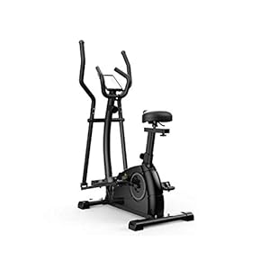 Limepeaks – LMP-1001 (Black) Compact 2-In-1 Dual Action Indoor Elliptical Cross Trainer and Cycling Machine with 8 Resistance Levels Adjustable Seat Digital Monitor and Tablet Holder
