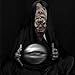 Sound Activated LED Light Up Mask,Halloween DJ Music LED Party Mask (Brown)