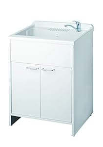 Lavadero móvil, tamaño cm.60 x 60 x 88, 2 puertas, bañera y eje del