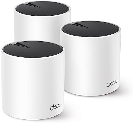 TP-Link Deco X55 Pro AX3000 Whole Home Wi-Fi 6 Mesh System - Coverage up to 6500 Sq.Ft & up to 150 Devices, 2x2.5G WAN/LAN Ports, 4 Streams, Wired Ethernet Backhaul, Ideal for 1Gig+ Internet, 3-Pack