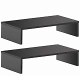 FITUEYES Computer Monitor Riser Stand Clamp Desktop Stand Workspace Organizer 2-Pack DT104202WB