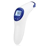 Good-health Non Contact Infrared Digital Forehead Thermometer for Baby, Adult and Elderly - 20 Memory Recall- Fever Alarm, CE and FDA Approved (Blue)