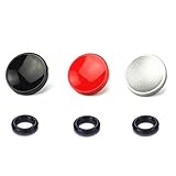 LXH 3 Pack (Red+Black+Silver) Metal Concave Surface Soft Shutter Release Button for Fujifilm XT20 X100F X-T2 X100T X-PRO2 X-T10 X-PRO1 X-E2S X100 X100S X10 X20 X30 X-E1 X-E2 STX-2 Leica M1 M2 M3