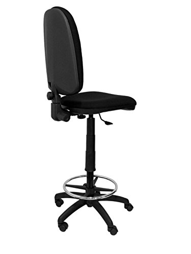 Piqueras-y-Crespo-T04CP-Sgabello-ergonomico-Altezza-Regolabile-e-Anello-poggiapiedi-Nero