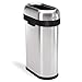 simplehuman 50 Liter / 13.2 Gallon Slim Open Top Trash Can Commercial Grade, Heavy Gauge Brushed Stainless Steel primary