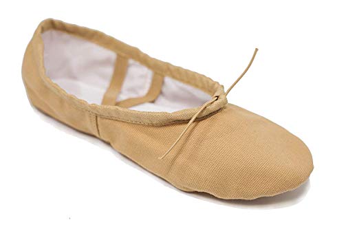 Matie Fix Ballet Shoes Girls Canvas Ballet Slipper/Ballet Shoe/Yoga Dance Shoe Light Camel