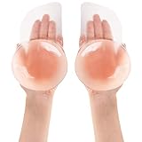 Adhesive Bra, Breast Lift Tape Silicone Breast Pasties Nippleless Covers Round Nude