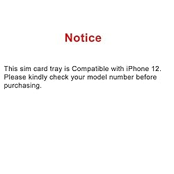 Perzework SIM Card Tray Holder Slot Replacement for