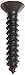 Small Parts 0612APFB Steel Sheet Metal Screw, Black Oxide Finish, 82 degrees Flat Head, Phillips Drive, Type A, #6-18 Thread Size, 3/4