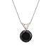 1/4 to 2 Carat Black Diamond Round Solitaire Pendant Necklace in 14k Gold with 18 Inch Chain Spring Ring 4-Prong Set cttw by Diamond Wish