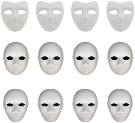 Lote De 30 Máscaras De Papel Maché Blancas En 6 Estilos (gato, Mariposa, Cisne), Pintables Y Reutilizables, Perfectas Para Cosplay Y Proyectos DIY