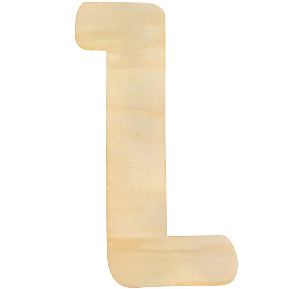 Large Wooden Letters 12 Inch, Unfinished 30cm Wooden Letter L for Crafts Children's Names Capital Alphabet 5mm Thick Wood Letters for Nursery Decor Wall Art Hanging Home Painting