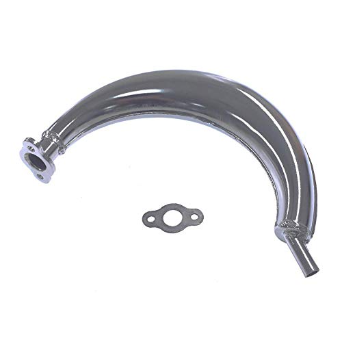 Niome Chrome Muffler Exhaust Pipe For 80cc 66cc 49cc Motorized Bicycle Engine Part Replacement