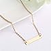 Yfe Bar Pendent Necklace Jewelry CZ Bar Necklaces for Women and Girls Minimal Necklace (Gold Side bar)