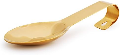 Gold Plated Spoon Rest,Solid Metal Stainless Steel with Gold Plating,FDA Certified (Gold)
