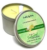 Earthly Body Round Candle,  Cucumber Melon, 6.8-Ounce