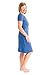 Kindred Bravely The Angelina Ultra Soft Maternity & Nursing Nightgown Dress (True Blue, Large)