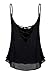 ACEVOG Women Sleeveless Strap Tank Top Chiffon Blouse Hollow Out Back Cami Vest