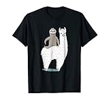 Sloth riding llama Funny T-shirt