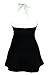 Cocoship Black & Red White Striped Vintage Sailor Pin Up Swimsuit One Piece Skirtini Cover Up Swimdress XXXL(FBA)