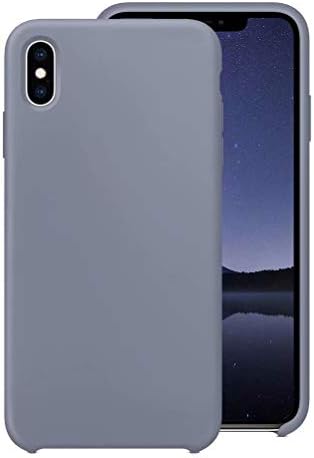 VMAE iPhone X Case, Liquid Silicone Gel Rubber Shockproof Cover, Ultra Slim Protective Case with Soft Microfiber Cloth Lining Cushion for Apple iPhone X 5.8inch - Lavender
