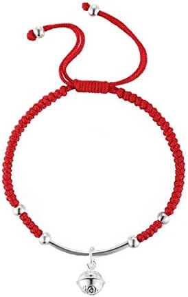 Cheap:cute Gomez S925 Sterling Silver Bell Lucky Red Rope Shamballa Bracelet for man woman gift