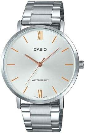 Casio Mens Quartz Watch, Analog Display and Stainless Steel Strap