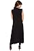 WearAll Women's Long Maxi Open Sleeveless Cardigan - Black - US 4-6 (UK 8-10)