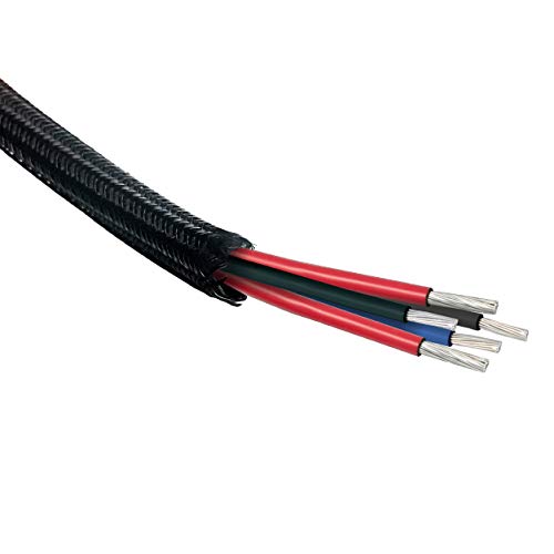 MGI SpeedWare Split-Sleeve Braided Wire Loom for Cable Management 25 feet (3/8")
