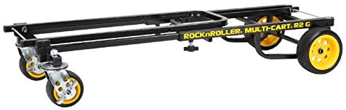 Rock-N-Roller R2G (Micro Ground Glider) 8-in-1 Folding Multi-Cart/Hand Truck/Dolly/Platform Cart/26" to 39" Telescoping Frame/350 lbs. Load Capacity, Black