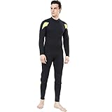 Mens Wetsuit Full Suit,Dark Lightning Long Sleeve Jumpsuit for Scuba Diving Surf Snorkeling, Thick and Warm Neoprene Wetsuit Men in 3mm and 5/4mm, Black