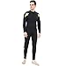 Mens Wetsuit Full Suit,Dark Lightning Long Sleeve Jumpsuit for Scuba Diving Surf Snorkeling, Thick and Warm Neoprene Wetsuit Men in 3mm and 5/4mm, Black