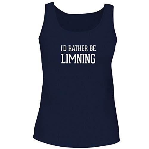 BH Cool Designs I'd Rather Be Limning - Cute Women's Graphic Tank Top, Navy, X-Large