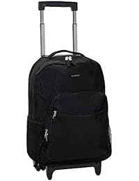 Rockland Luggage 17 Inch Rolling Backpack, Black, Medium
