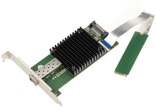 KALEA-INFORMATIQUE 10G 10G 10 GIGABIT ETHERNET Fiber SFP+ Network Card for M.2 PCIe Type Port, M Key or B+M with Intel Chipset JL82599EN