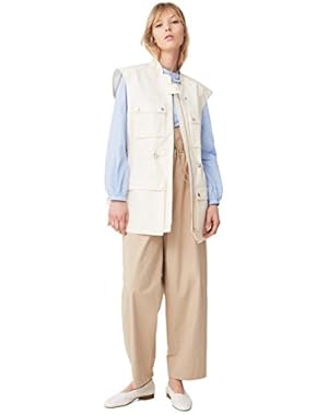 Mango Women's Side-Pocket Cotton Waistcoat