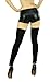 ToBeInStyle Women's Long Thigh Hi Separated Leg Warmers - One Size - Black