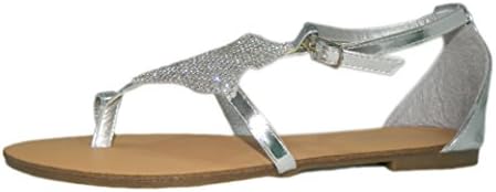 VICTORIA ADAMES Sarah Womens Sandals Silver Jelly PU Leather Ladies Casual Shoes (10, Silver)