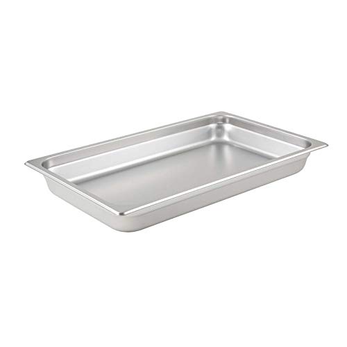 Winco 2.5-Inch Deep Full-Size Anti-Jamming Steam Table Pan, 25 Gauge, NSF