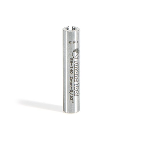 Amana Tool RB-140 High Precision Steel Router Collet Reducer 4mm Overall D x 2mm Inner D x 20mm Long