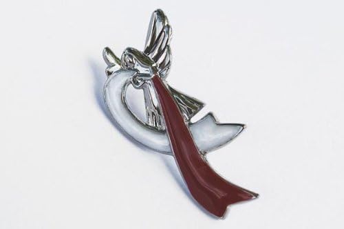 Cancer Awareness Angel Pin - Head & Neck Cancer (Burgundy & Ivory)
