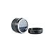 Houseables Black Jar Container, 2 Oz, 160 ML Gram Capacity, Plastic, BPA Free, w/ Removable Inner Liners & Dome Lids for Cosmetic Samples, Cream, Lotion