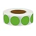 Hcode 1 inch Color Coding Label Garage Sale Stickers Blank Yard Sale Price Stickers Round Colorful Stickers Adhesive Dots Blank Writable Paper Labels 1000 Pieces (1 roll, Green)