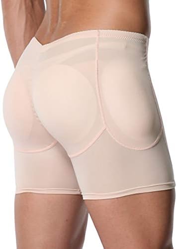Queenral Male Shaper Panty Men Underwear with Butt Lifter Pads Slimming Waist Belt