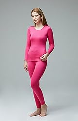 TSLA Women's Thermal Underwear Set, Soft Fleece