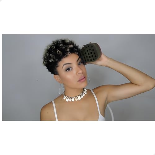 Esponja Nudred Dupla Face Para Cabelo Afro, Personalizada, Infinity, Profissional,Enrola Cabelo, Modeladora de Cabelo, Penteados Nudread, Torção de Cabelo, Estilo Trançado, Cabelo