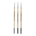 AIT Art Mini Liner Detail Paint Brushes, Size 10/0, Pack of 3, Handmade in USA for Trusted Performance Painting Small Details with Oil, Acrylic, and Watercolors