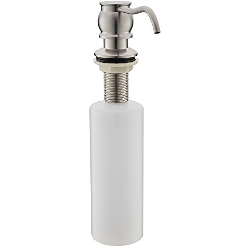 VCCUCINE Antique Country Deck Mount Brushed Nickel Kitchen Sink Granite Countertop Hand Pump Replacement Soap Dispenser, Stainless Steel Liquid Dish Dispenser