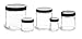 Clear 2 oz Glass Jar w/Black Lid - Pack of 12